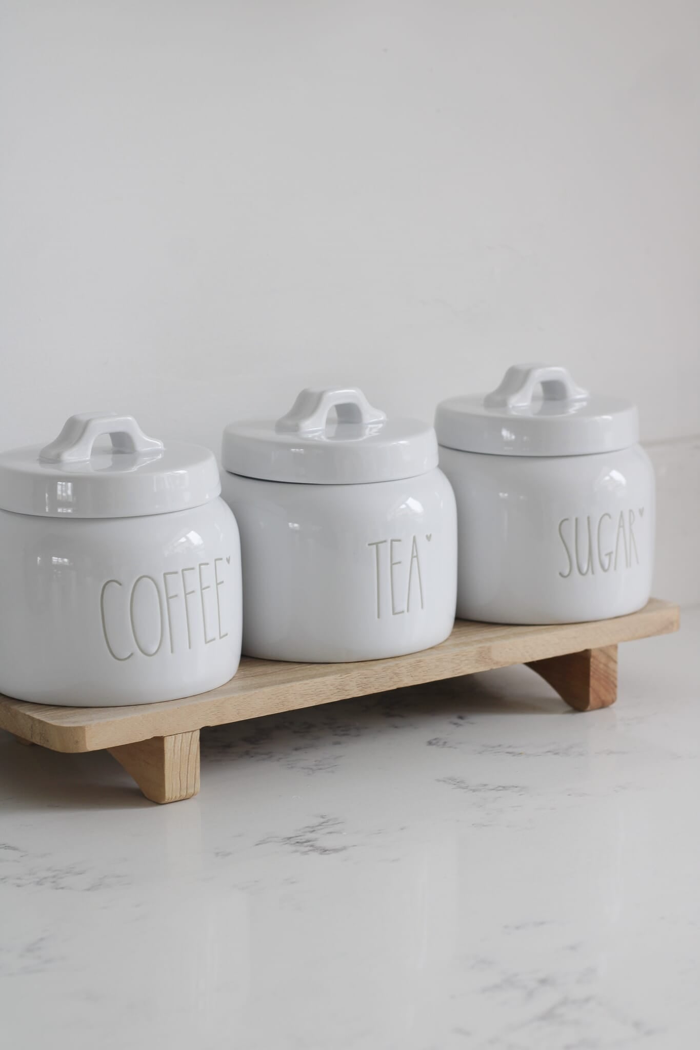 Tea Coffee Sugar Canisters Grey Pretty Little Home