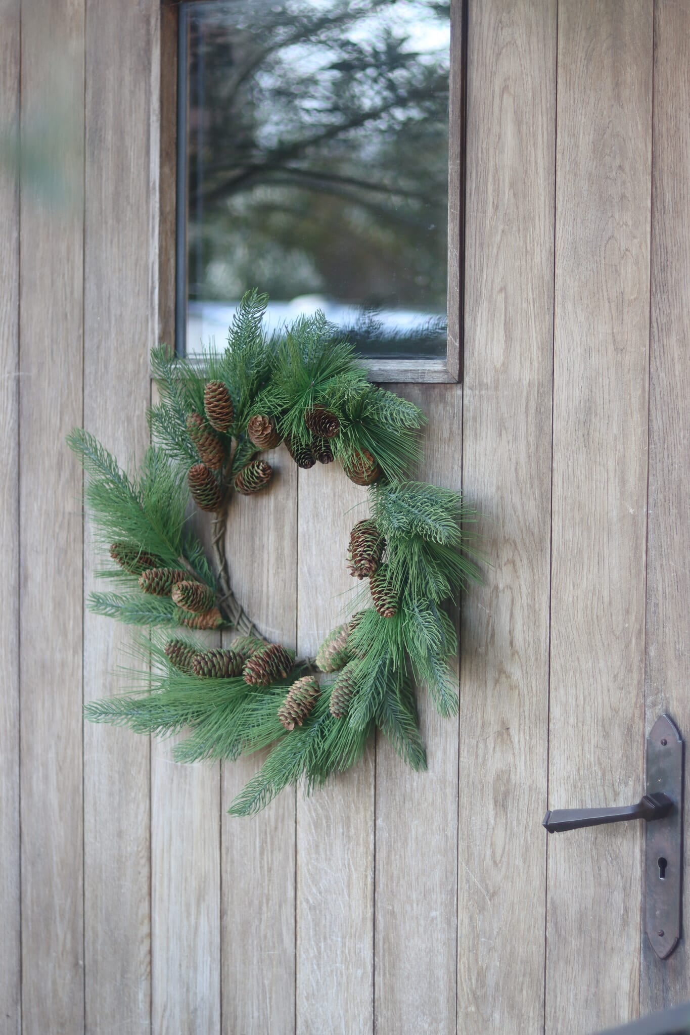 Faux Fir Pinecone Wreath