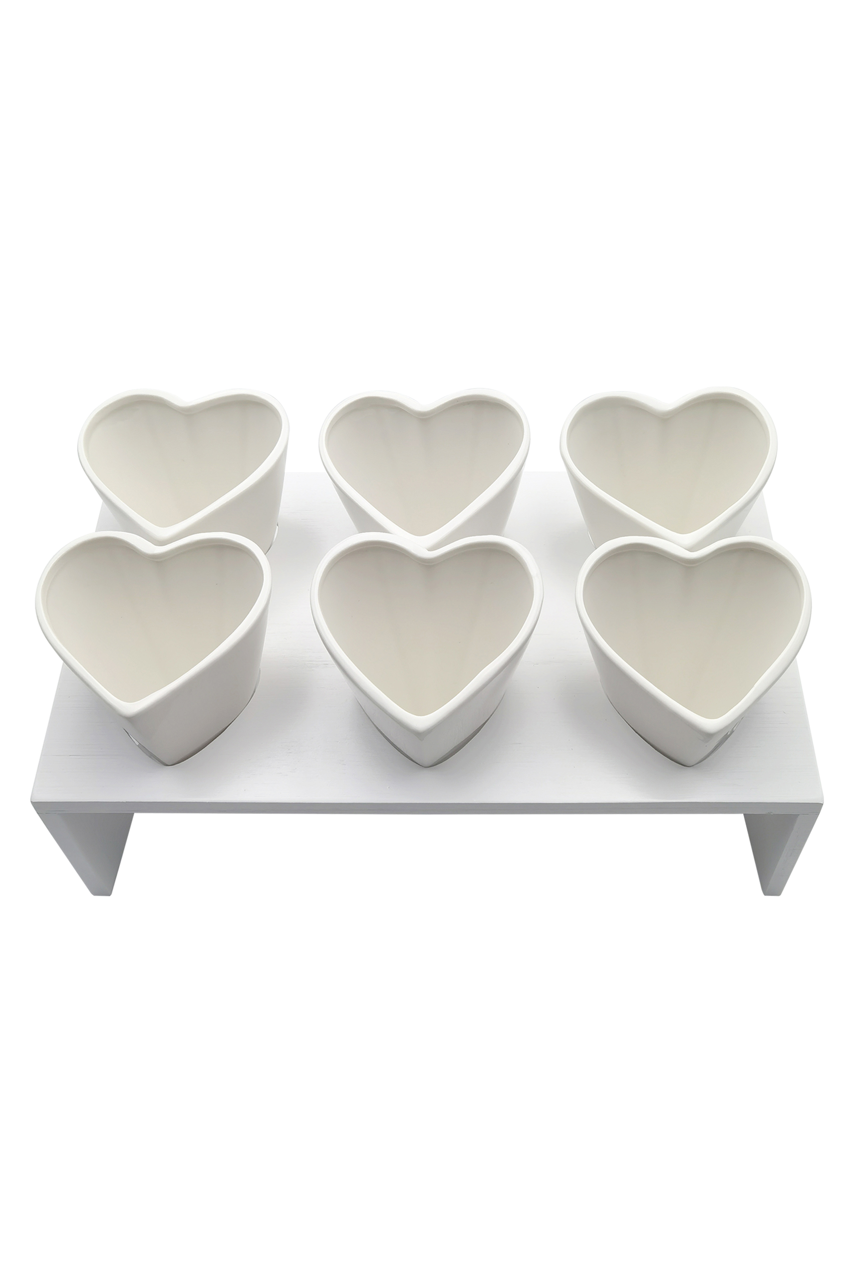Ceramic Heart Snacking Station - White | Pretty Little Home