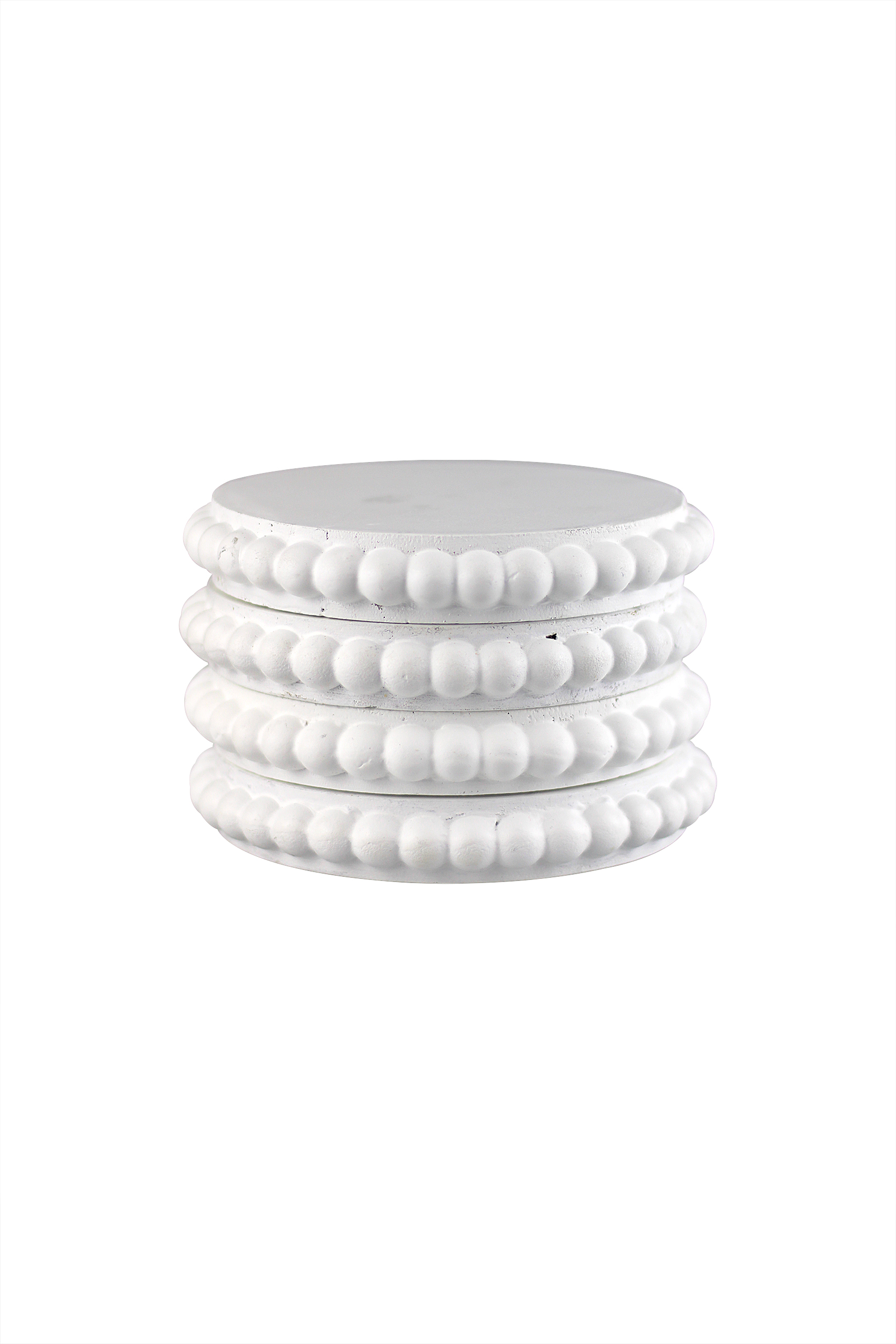 Set Of 4 Beaded Coasters - White | Pretty Little Home