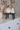 Square Wooden Stool - Round Legs/Black