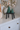 Square Wooden Stool - Round Legs/Black