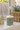 Large Glass Candle Holder - White/Polka