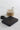 Engraved Flower Square Chopping Board - Small Black