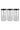 Set 3 Bamboo Storage Jars - Black Single Heart Black lid 1400ml