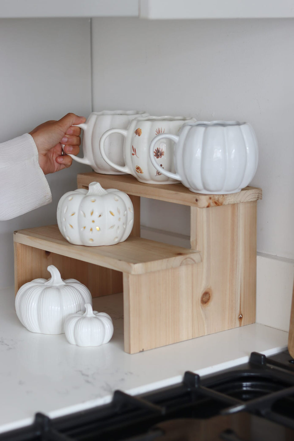 Two Tier Display Stand - Natural | Pretty Little Home