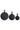 Chopping Board Set - Heart Handled Round Black