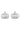 Ceramic Pumpkin White/Silver Stalk - Small 2Pc Set