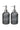 Smoked Embossed Glass Soap Dispensers - Silver Pump