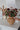 Round Rattan Vase with Handles – Natural