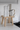 Square Oak Stool - Round Legs/Oak