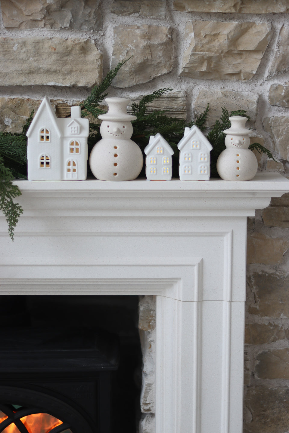 Set of 2 LED Snowmen | Pretty Little Home