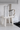 Square Wooden Stool - Round Legs/White